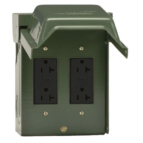 20 amp weatherproof gfi junction box with 3 4 inlet|120V GFCI Receptacles .